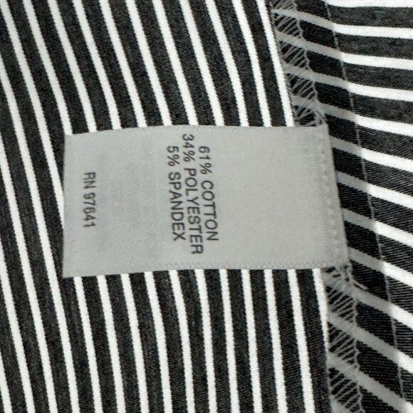 J Jill Striped Tie-Front Top Black White 3/4 Sleeve Women’s M - Picture 6 of 10